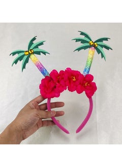 HOXIEYA Summer Headband Palm Tree Hair Band Cute Palm Summer Hair Hoop Design Hair Accessories Hawaii Beach Party Hair Headdress Decoration - palm  - Image 4
