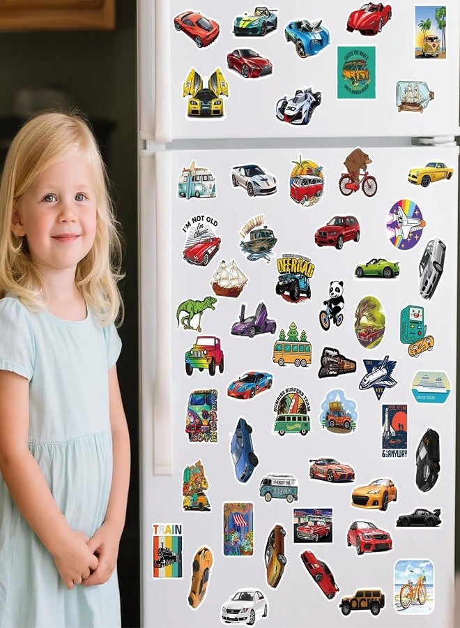 Aresvns 100 PCS Cool and Realistic Sports Car Stickers and Cute Cartoon Bike Decals, Computer Water Bottle Laptop Skateboard Suitcase Car Decal, PP/Polypropylene Waterproof Decals - Image 5