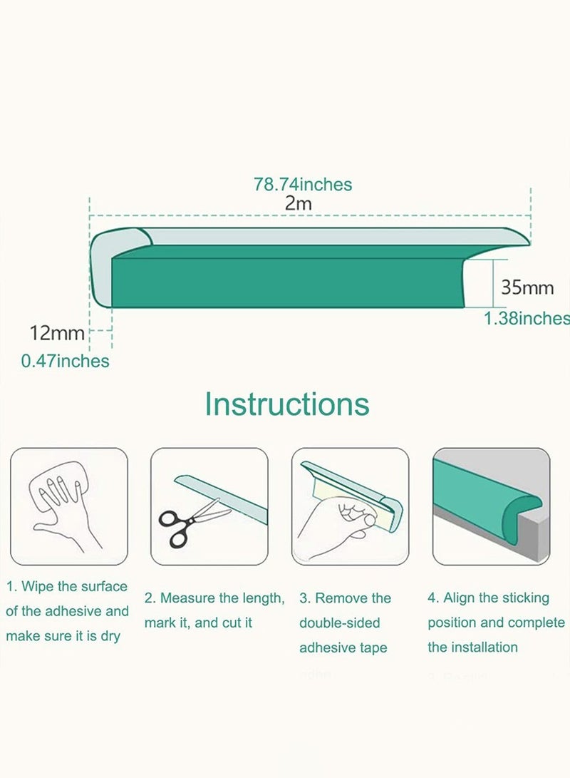2M*2pcs Child Safety Bumper Strip, Baby Table Corner Bumper Strip, Total 4M - Image 3
