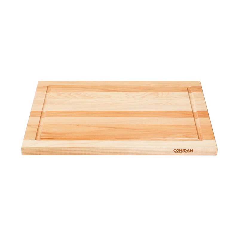 CONSDAN Wood Cutting Board for Kitchen, 16 x 12, USA Grown Solid Hickory Hardwood, Edge Grain, Chopping Board, Butcher Block with Juice Groove, Prefinished with Food-Safe Oil, 3/4" Thick - Image 5