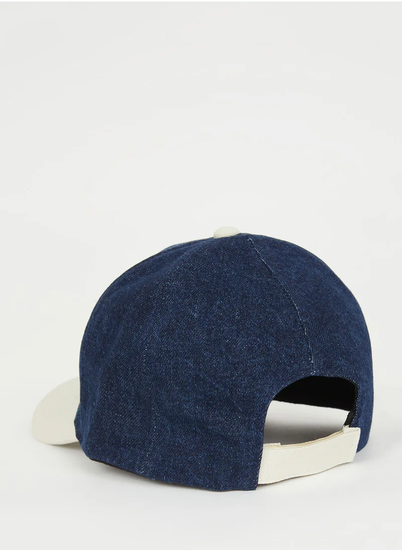 DeFacto Label Print Denim Baseball Cap