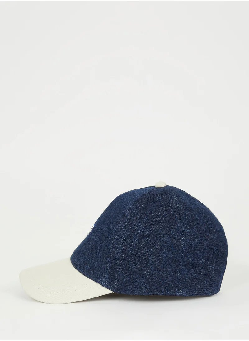 DeFacto Label Print Denim Baseball Cap