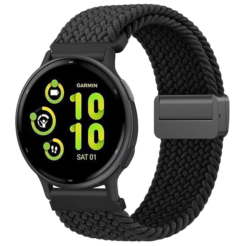 Meliya Bands Compatible with Garmin Vivoactive 5 / Vivoactive 3 Watch Band, Garmin Venu 2 Plus / Venu Sq / Venu Bands Women Men, Soft Nylon Sport Replacement Strap for Garmin Vivoactive 5, Venu 2 Plus, Venu Sq, Venu, Vivomove Sport, Forerunner 645 / 245 Music Smart Watch - Image 1