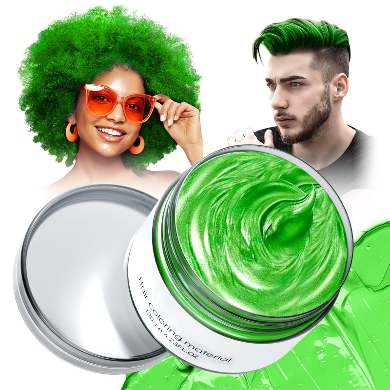 Spdoo Green Temporary Hair DyeTemporary Hair Color WaxNatural Washable Hair Dye Temp Hair Color for Women Men Kids Party Cosplay Halloween