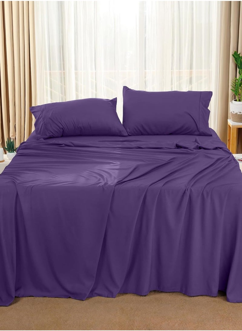 Generic Fitted Bed Sheet Set - 3 Piece - Soft Microfiber - Shrinkage and Fade Resistant - Easy Care - Bed Sheet - Bed Sheet - Bed Cover - Bed Sheets  - Image 4