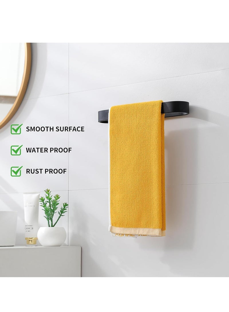 Oasisgalore 11.8" Matte Black Towel Bar, Wall-Mounted for Bathroom/Kitchen  - Image 5