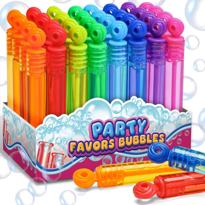 Cawiew Goodie Bags Stuffers for Kids Party 32 Pack Mini Neon Bubble Wands for Party Favors Supplies in Gift Box Classroom School Reward and Pinata Filler Toys Birthday Decorations Small Halloween Treats - Image 2
