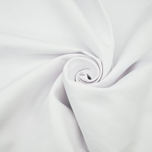 VoizVony 1 Yard 8 oz White Denim Fabric for Sewing, Crafting Stylish White Denim Fabric for Jean Fabric (60''x36'') - Image 1