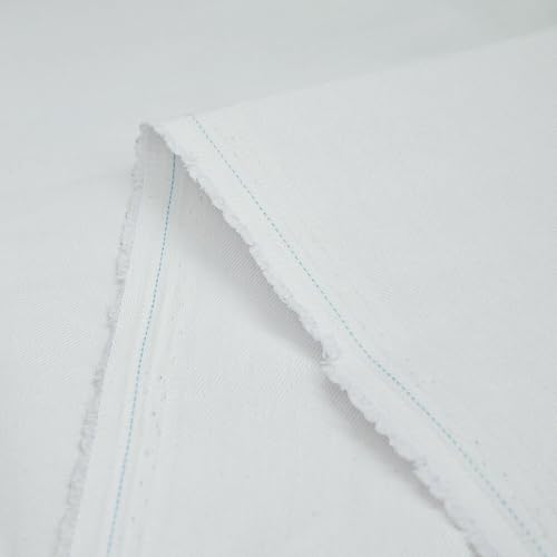 VoizVony 1 Yard 8 oz White Denim Fabric for Sewing, Crafting Stylish White Denim Fabric for Jean Fabric (60''x36'') - Image 2