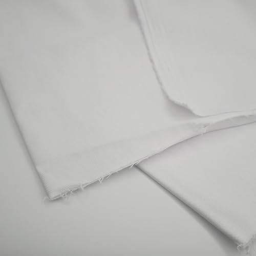 VoizVony 1 Yard 8 oz White Denim Fabric for Sewing, Crafting Stylish White Denim Fabric for Jean Fabric (60''x36'') - Image 4