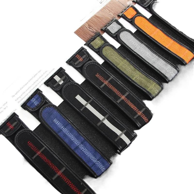 منتج لـ الاستخدام اليومي للساعة الذكية واستبدال السوار والرياضة وتغيير الإطلالة باللون أخضر Apple Watch Nylon Smartwatch - Image 2