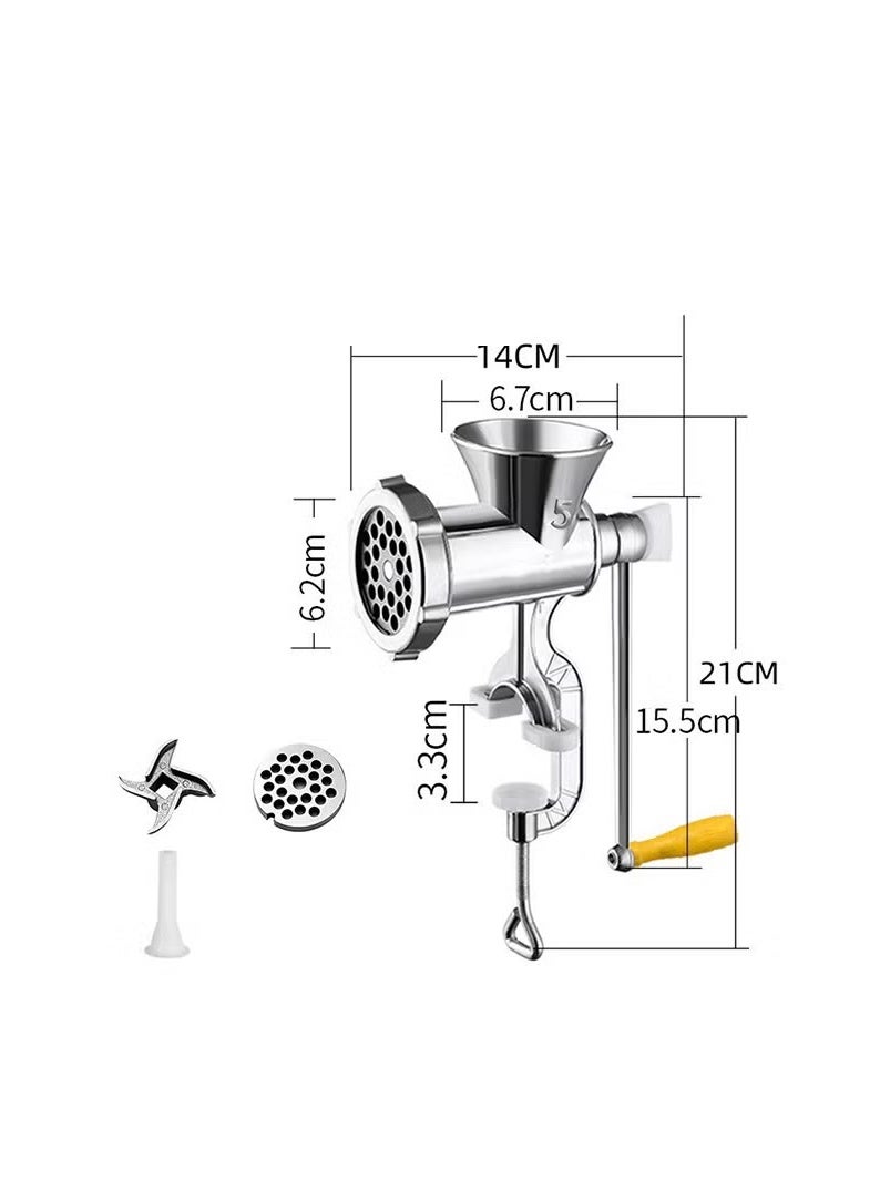 Arabest Aluminium Meat Grinder Silver No.5 Iron Silver 21 x 14 x 6.2cm - Image 1