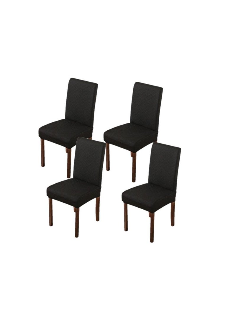 Bluejw 4-Piece Dining Chair Cover Set Black - Image 1