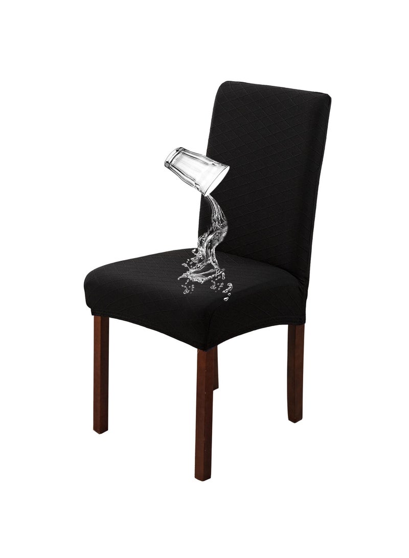 Bluejw 4-Piece Dining Chair Cover Set Black - Image 2