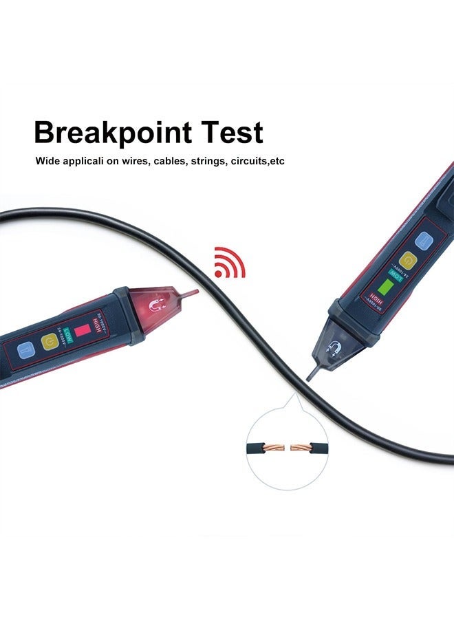 UNI-T Non-Contact AC Voltage Tester Pen, 24V-1000V Volt Detector Pen, Dual Range Live/Null Wire Tester Circuit Tester with LCD Display, Buzzer Alarm, Flashlight (UT12M) - Image 3