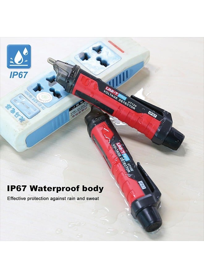 UNI-T Non-Contact AC Voltage Tester Pen, 24V-1000V Volt Detector Pen, Dual Range Live/Null Wire Tester Circuit Tester with LCD Display, Buzzer Alarm, Flashlight (UT12M) - Image 5