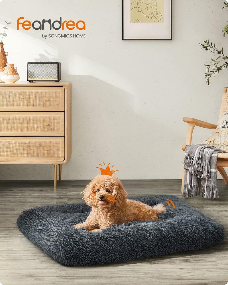 Dog Bed, Sofa, Pet Bed, 80 x 50 cm, Soft Stuffing, Machine Washable, Dog Cushion, Dark Grey PGW201G02 - Image 2