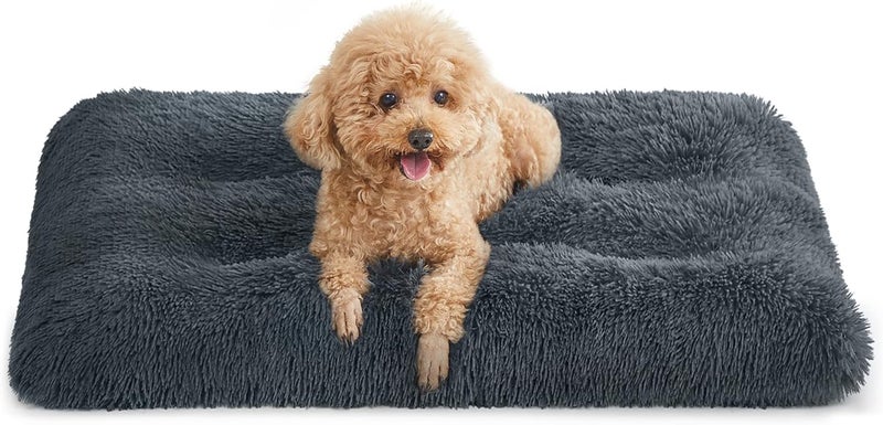 Dog Bed, Sofa, Pet Bed, 80 x 50 cm, Soft Stuffing, Machine Washable, Dog Cushion, Dark Grey PGW201G02 - Image 1