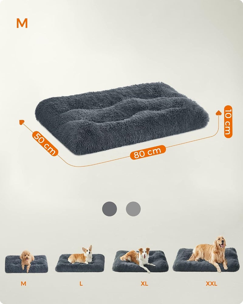 Dog Bed, Sofa, Pet Bed, 80 x 50 cm, Soft Stuffing, Machine Washable, Dog Cushion, Dark Grey PGW201G02 - Image 5