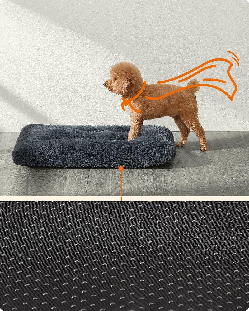 Dog Bed, Sofa, Pet Bed, 80 x 50 cm, Soft Stuffing, Machine Washable, Dog Cushion, Dark Grey PGW201G02 - Image 3