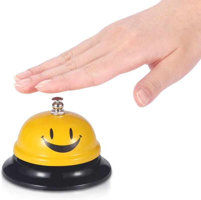 EMDMAK Call Bell, Service Bell for The Porter Kitchen Restaurant Bar Classic Concierge Hotel (3.35 Inch Diameter) (Yellow) - Image 4
