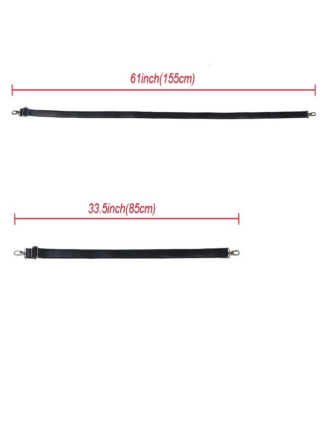 حزام حقيبة يد بديل من BOMKEE، حزام كتف للحقيبة بطول 61 بوصة، مصنوع من الجلد الصناعي، مزود بخطافات معدنية دوارة للحقائب والمحافظ وحقائب اليد (أسود) - Image 4