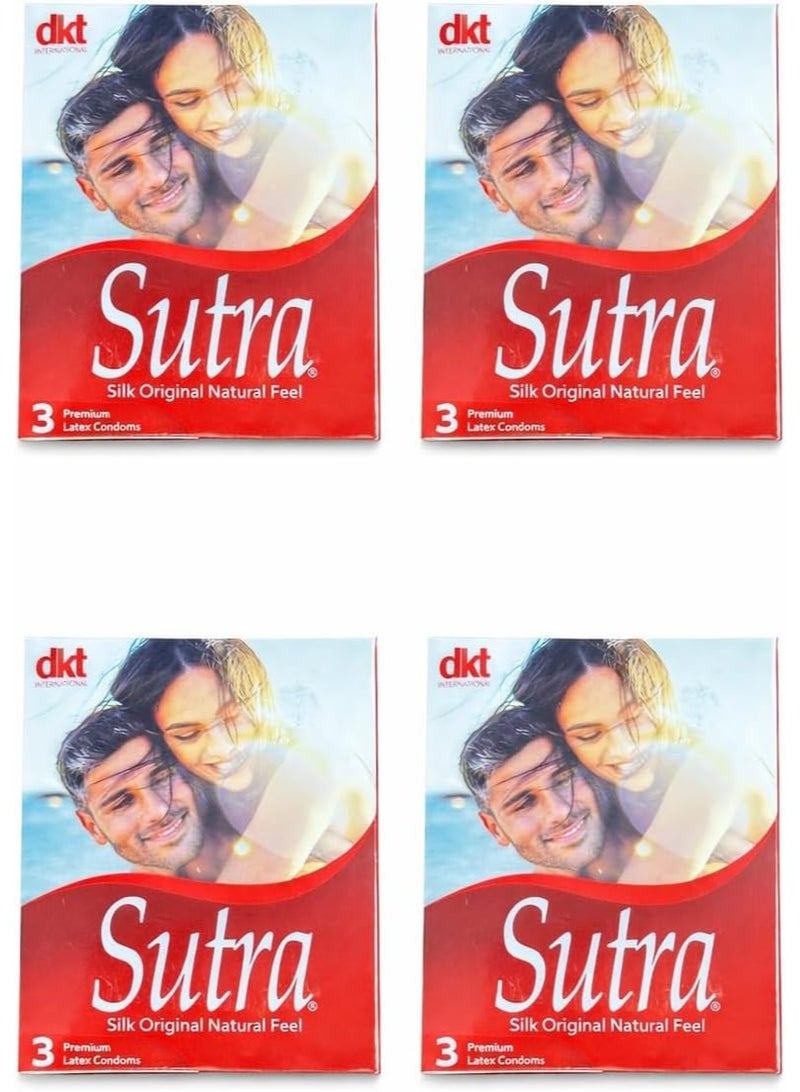 Sutra Classic Condoms - 4 Pack Of 3 Pieces