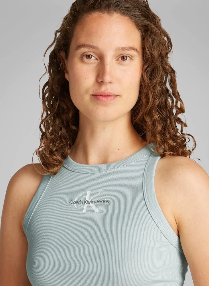 Calvin Klein Jeans Logo Ribbed Tank Top