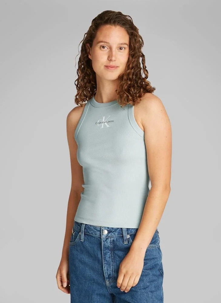 كالفن كلاين جينز Logo Ribbed Tank Top