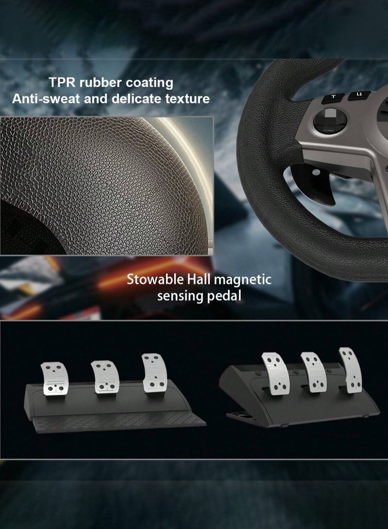 Simracing Gaming Racing Wheel For Nintendo Switch/ Ps4/Ps3/Xbox One/Pc Windows/Xbox Series S/X 270°Racing Wheel - Image 4