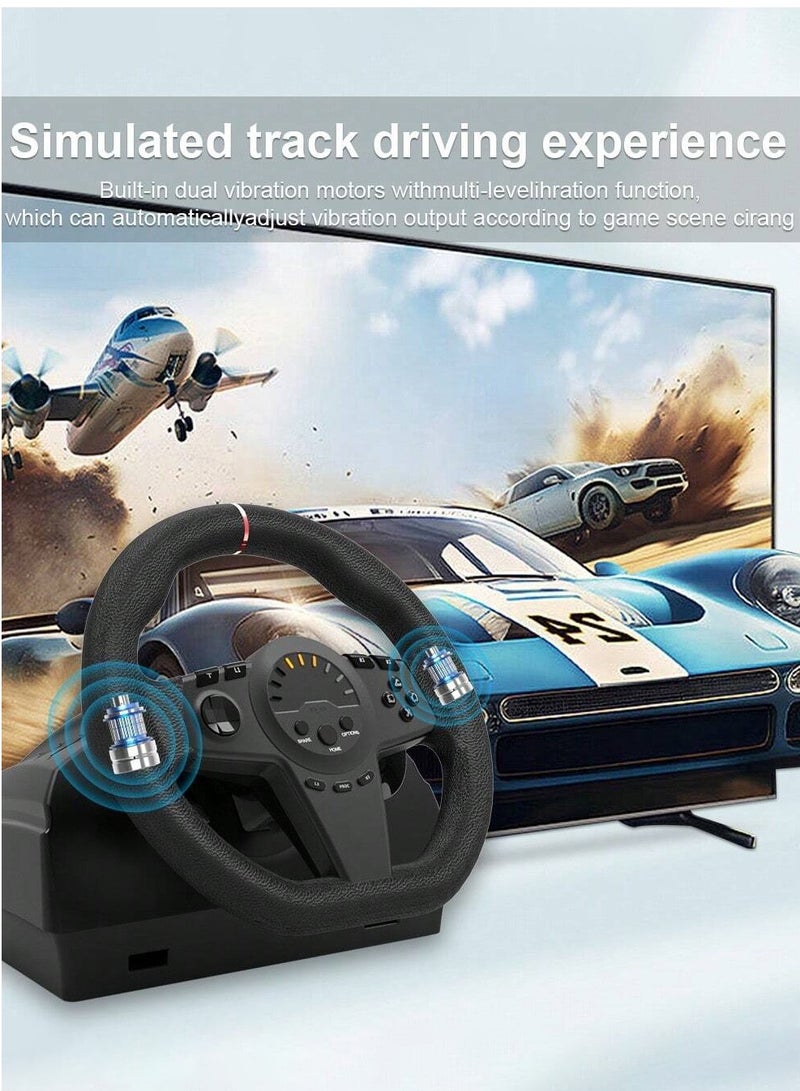 Simracing Gaming Racing Wheel For Nintendo Switch/ Ps4/Ps3/Xbox One/Pc Windows/Xbox Series S/X 270°Racing Wheel - Image 5
