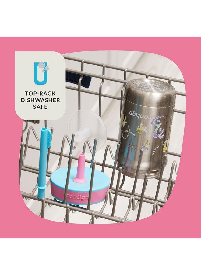 Contigo كوب كونتيغو للأطفال لييتون مع غطاء مقاوم للتسرب، 12 أونصة، توت العليق/أزاليا - Image 4