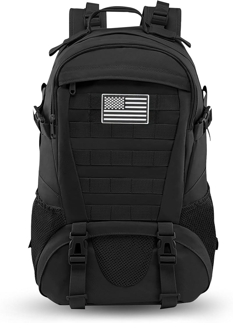 Jueachy Tactical Backpack for Men Hiking Day Pack Molle Military Rucksack Waterproof 30L EDC Bag with USA Flag Patch - Image 1