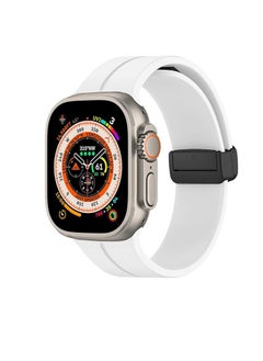 Magnetic Band for Apple Watch Ultra 49, 45, 44, 42, iWatch for Men Women, Soft Silicone Replacement Wristbands for iWatch Series 9/8/7/6/5/4/3/2/SE/Ultra 2