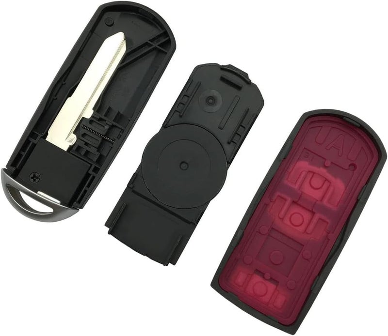 Arooma 3 Buttons Replacement Key Shell with Uncut Key for Mazda 3/6 CX-3 CX-5 CX-7 CX-9, Keyless Entry Car Remote Smart Key Fob - Image 3