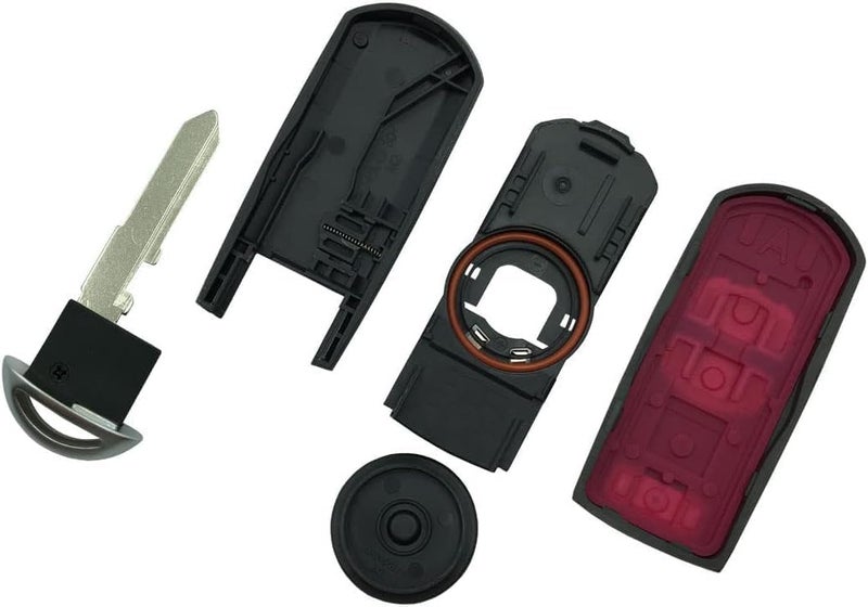 Arooma 3 Buttons Replacement Key Shell with Uncut Key for Mazda 3/6 CX-3 CX-5 CX-7 CX-9, Keyless Entry Car Remote Smart Key Fob - Image 2