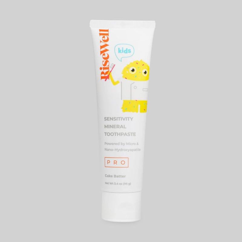 RiseWell PRO Kids Mineral Toothpaste - Micro & Nano Hydroxyapatite Toothpaste Kids - Made in USA, No Added Fluoride, Safe to Swallow & Dentist Developed for Remineralized Teeth (Cake Batter Flavor) - Image 2