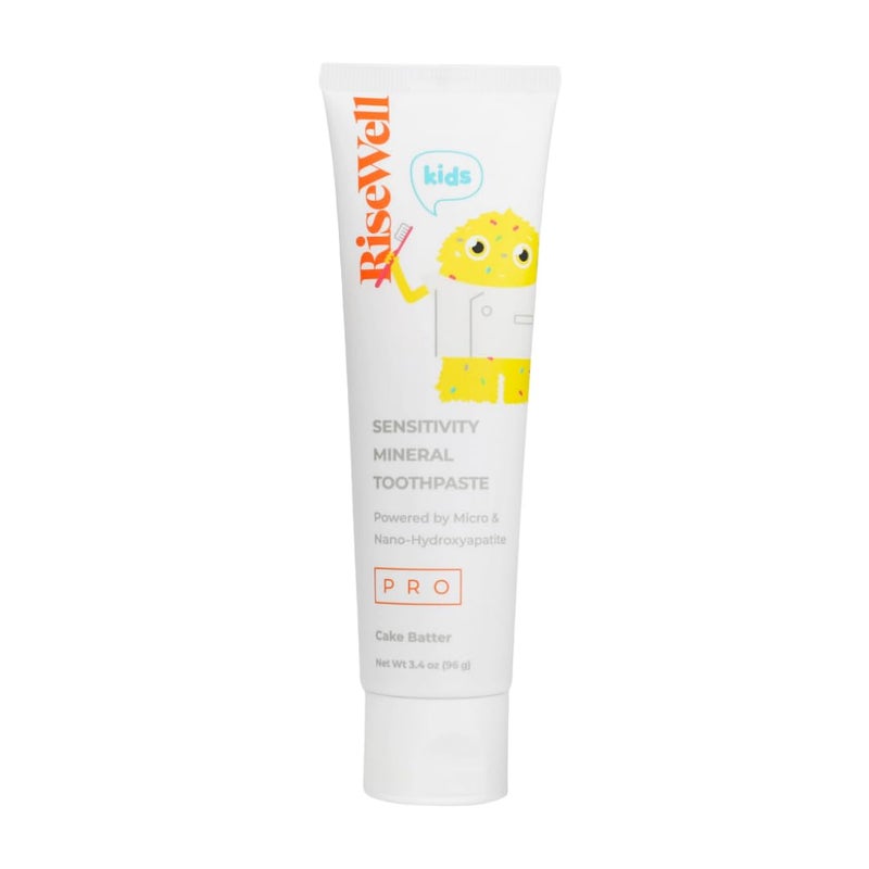 RiseWell PRO Kids Mineral Toothpaste - Micro & Nano Hydroxyapatite Toothpaste Kids - Made in USA, No Added Fluoride, Safe to Swallow & Dentist Developed for Remineralized Teeth (Cake Batter Flavor) - Image 1