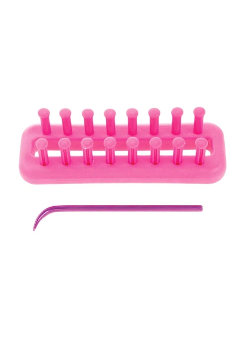 Craft All Things You™ Mini Loom: Plastic Rectangle Pink 4.5 inches - Image 3