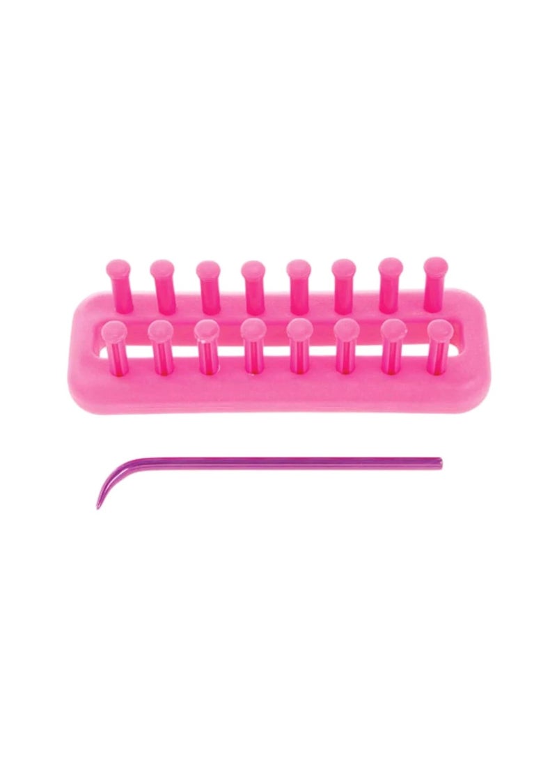 Craft All Things You™ Mini Loom: Plastic Rectangle Pink 4.5 inches - Image 2