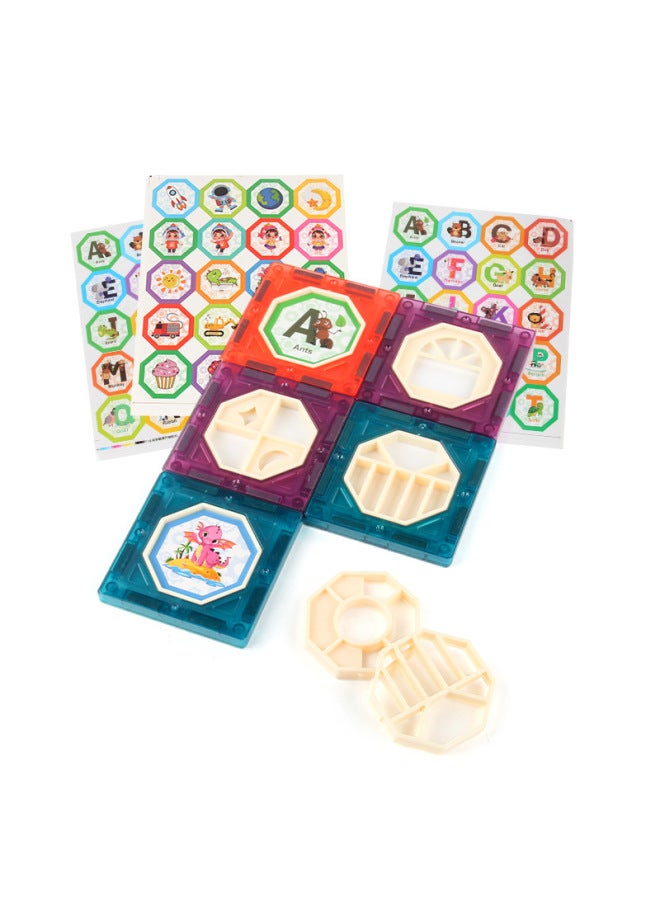 Color Window Magnetic Toys Magnetic Building Blocks DIY Children's Magnetic Pieces Magnetic Stickers Toy Building Blocks-Color:NO.CJ-2006 Magnetic Track Building Blocks 185 1.97kg  - Image 5