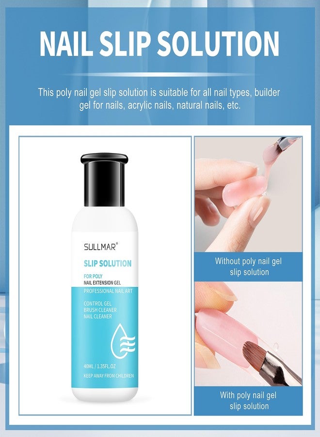 SULLMAR Nail Slip Solution 2.7 fl.oz for Poly Nail Gel Kit Professional Nail Extension for Nail Thickening Solutions - Image 2