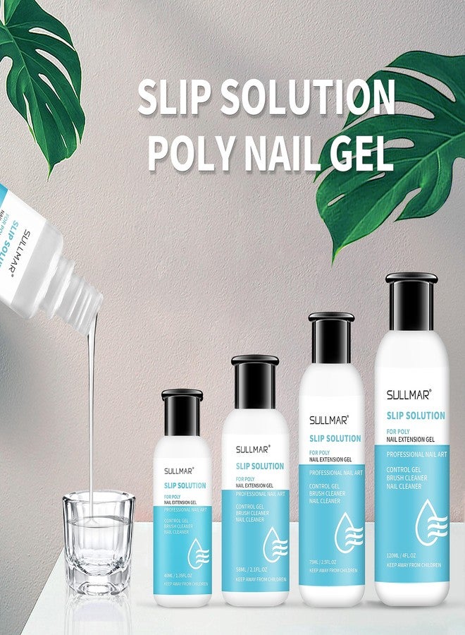 SULLMAR Nail Slip Solution 2.7 fl.oz for Poly Nail Gel Kit Professional Nail Extension for Nail Thickening Solutions - Image 5