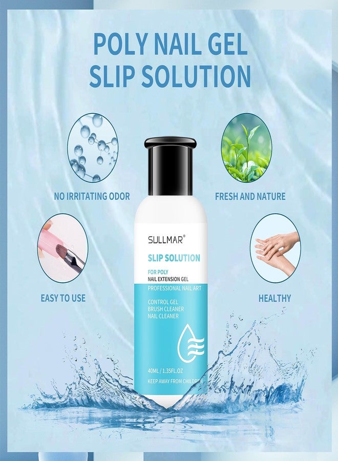SULLMAR Nail Slip Solution 2.7 fl.oz for Poly Nail Gel Kit Professional Nail Extension for Nail Thickening Solutions - Image 4