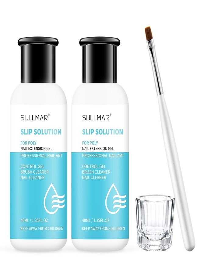 SULLMAR Nail Slip Solution 2.7 fl.oz for Poly Nail Gel Kit Professional Nail Extension for Nail Thickening Solutions - Image 1
