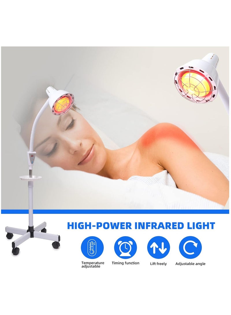 Arabest Infrared-Light-Red-Heat-lamp - 275W Near Red Infrared Heat Lamp for Relieve Joint Pain and Muscle Aches for Body Standing Heat Lamp - Image 2