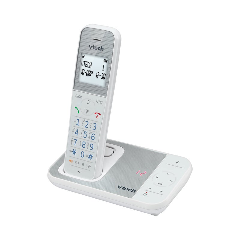 VTech XS1050 DECT Cordless Phone with Answering Machine, 1 Handset, Landline House Phone, AntiBacterial Plastic, Call Block, Volume Booster, Handsfree, Speed Dial, illuminated Display and Keypad - Image 3
