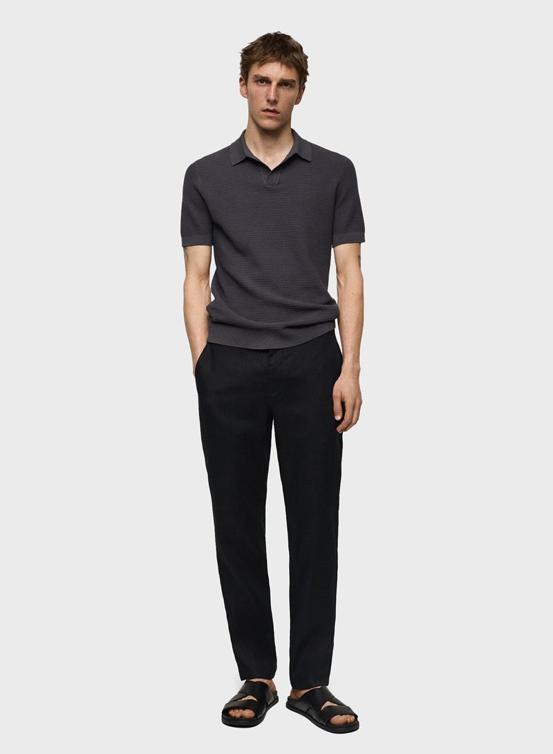 Mango Man Oyster Straight Fit Pants - Image 4
