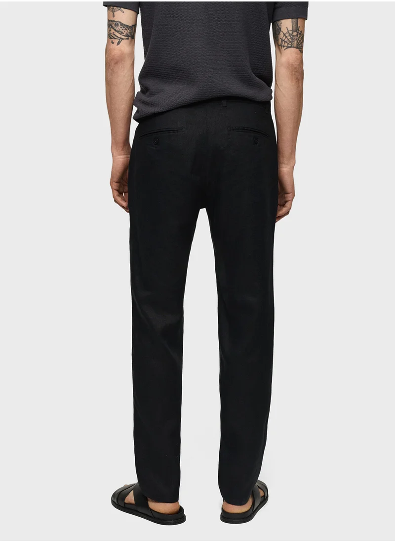 Mango Man Oyster Straight Fit Pants