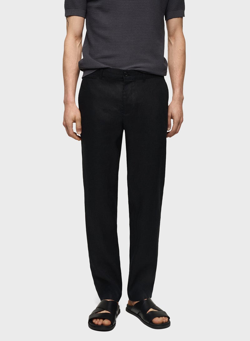 Mango Man Oyster Straight Fit Pants - Image 1